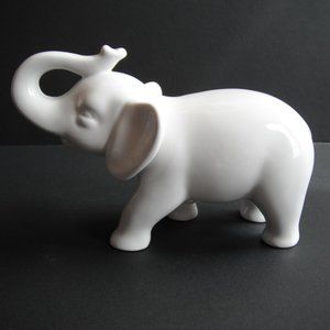 Abbott Collection Ceramic Elephant Figurine White Sculpture Home Decor Animal